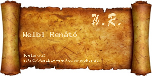 Weibl Renátó névjegykártya